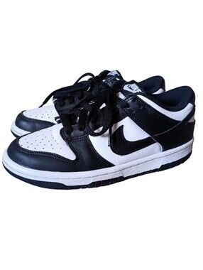 🖤 Nike Dunk Panda Kids Low Top Leather Sneakers 4 4Y Basketball Shoes Youth